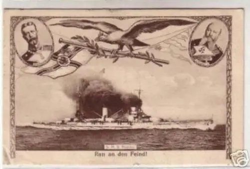 03509 Ak deutsches Kriegsschiff S.M.S Moltke 1915