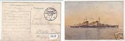 08478 Ak mit Marineschiffspoststempel Nr.87 1915