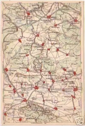 18247 Landkarten Ak Kelbra Kyffhäuser usw. um 1930
