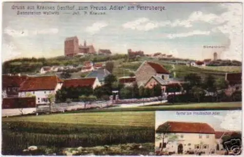 18120 Ak Gruß aus Krauses Gasthof am Petersberge 1908