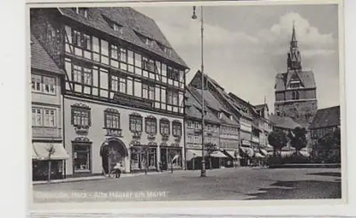 36005 Ak Osterode Harz alte Häuser am Markt 1939