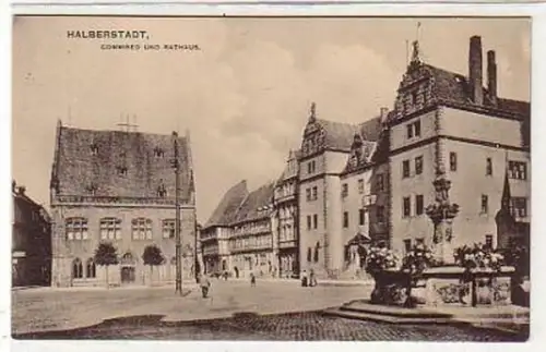 36209 Ak Halberstadt Commised & Rathaus um 1910