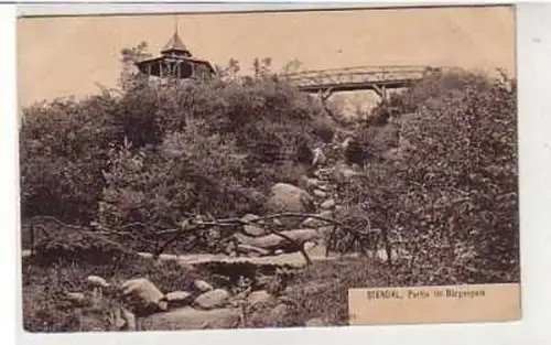 39253 Ak Stendal Partie im Bürgerpark 1914