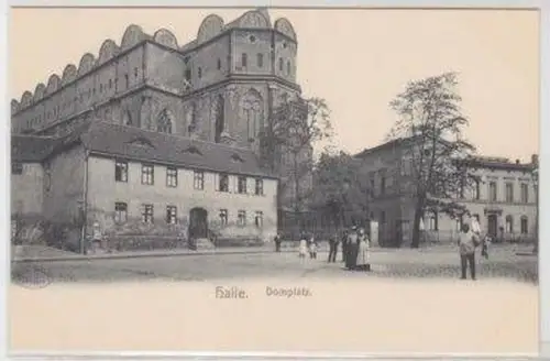 48019 Ak Halle a.S. Domplatz um 1910