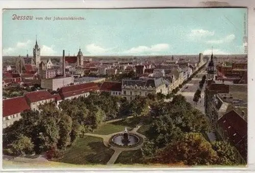 59938 Ak Dessau Totalansicht von der Johanniskirche um 1920