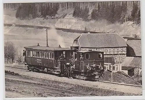 63285 Ak 75 Jahre Harzquerbahn Jubiläumskarte 1974, Streckenbau in Sorge