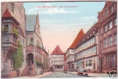 29201 Ak Halberstadt am Holzmarkt um 1920