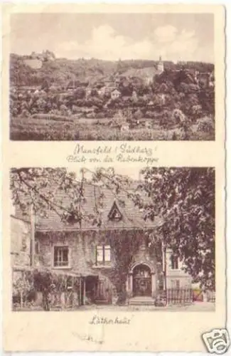 26089 Ak Mansfeld Blick von der Rabenkoppe 1941