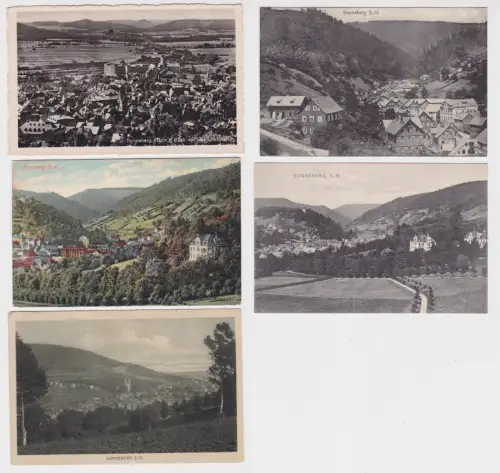 907664/5 Ak Sonneberg in Thüringen Ortsansichten um 1920