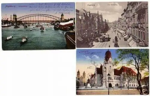 04398/3 Feldpost Ak Magdeburg Königsbrücke usw. um 1915