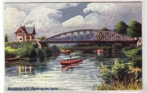 48475 Ak Naumburg Saale Partie an der Saale 1909
