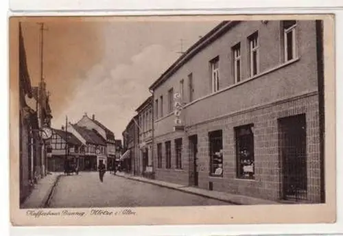 55757 Ak Klötze in der Altmark Kaffeehaus Bünnig um 1930