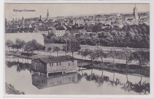 84153 Feldpost Ak Sangerhausen Totalansicht 1917