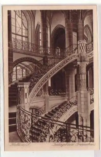 47921 Ak Halle a.S. Justizgebäude Treppenhaus um 1930