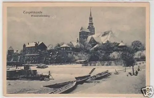 34756 Ak Tangermünde Winterstimmung 1919