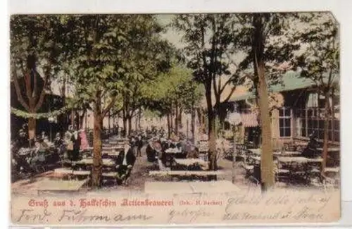 47937 Ak Gruß aus der Halleschen Actienbrauerei um 1910