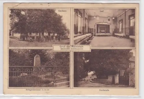 31834 Mehrbild Ak Gruss aus Hermstedt - Gasthaus, Saal, Kriegerdenkmal, Dorfstr.