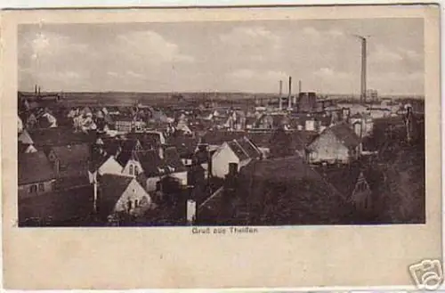 07414 Ak Gruß aus Theissen bei Zeitz Totalansicht 1927