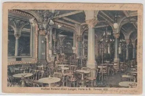 47099 Ak Halle an der Saale Kaffee Roland 1928