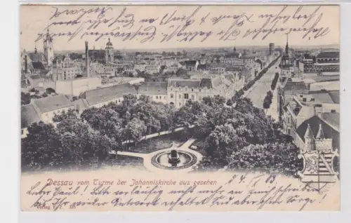 85353 AK Dessau vom Turme der Johanniskirche aus gesehen 1903