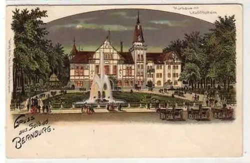 40735 Ak Lithographie Gruß aus Solbad Bernburg 1905
