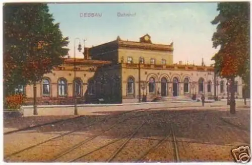 23837 AK Dessau Bahnhof 1922