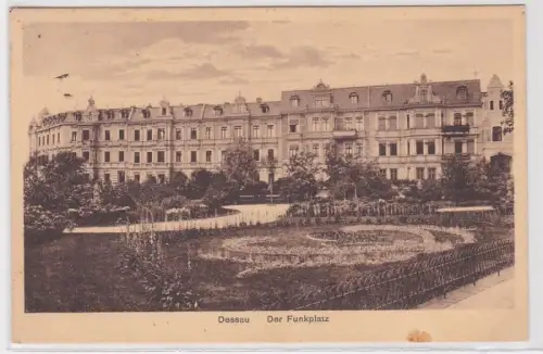 16078 Ak Dessau der Funkplatz 1927