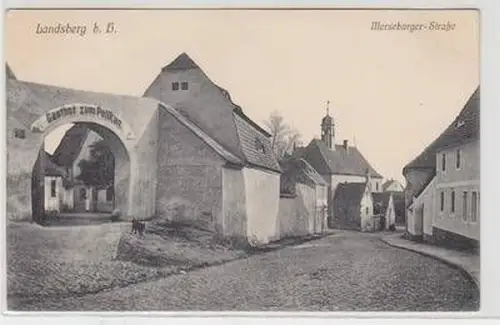57175 Ak Landsberg b.H. Merseburger Straße Gasthof zum Pelikan um 1910