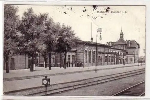 55887 Ak Bahnhof Güsten in Anhalt 1914
