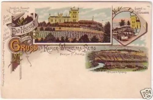23328 Ak Lithographie Gruss aus Bad Kösen um 1910