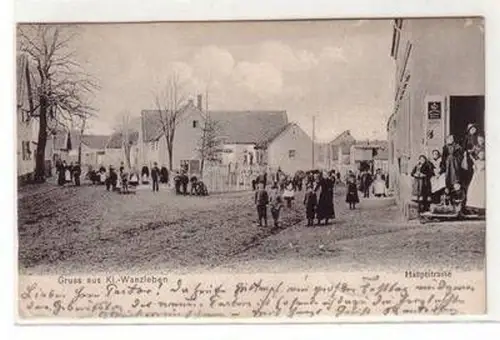 53943 Ak Gruß aus Klein Wanzleben Hauptstrasse 1905
