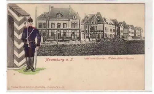 13676 Präge Ak Naumburg a.S. Artillerie Kaserne um 1910