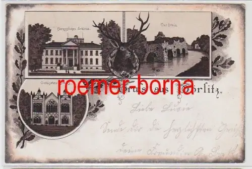 74099 Mehrbild Ak Gruss aus Wörlitz Herzogl. Schloss, Gothisches Haus 1895