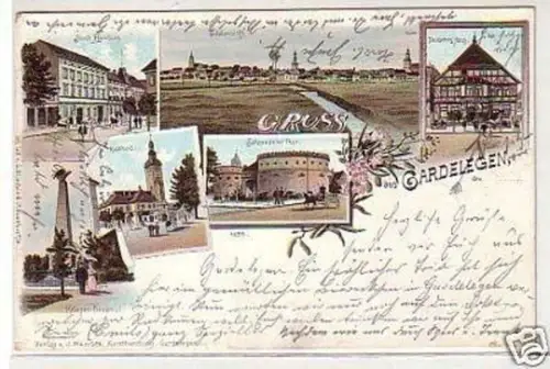 32338 Ak Lithographie Gruss aus Gardelegen 1897
