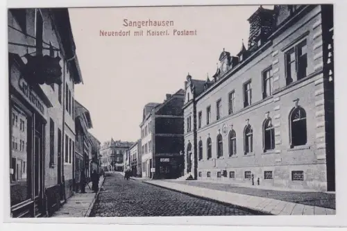88564 Ak Sangerhausen Neuendorf mit kaiserlichem Postamt um 1920