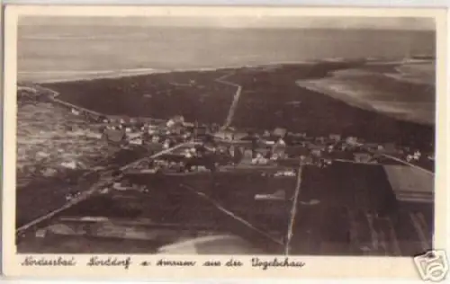 07874 Ak Nordseebad Norddorf a. Amrum Vogelschau um1930