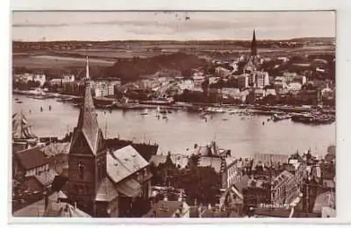 25615 Ak Flensburg Totalansicht 1929