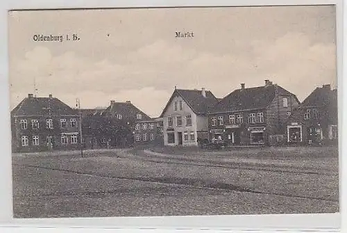 63941 Ak Oldenburg in Holstein Markt mit Geschäften 1909