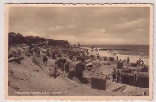 68218 Ak Nordseebad Kampen auf Sylt Strandleben 1934