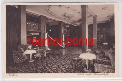 84935 Ak Kurhaus Travemünde Diele mit Tanzplatte um 1940
