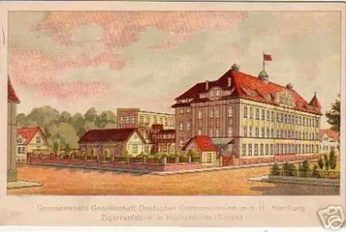 00171 Ak Zigarrenfabrik in Hockenheim (Baden) um 1910