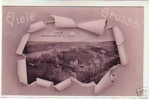 00280 Ak Viele Grüsse aus Leisnig 1912