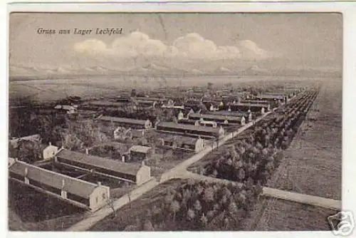 00267 Ak Gruß aus Lager Lechfeld 1909