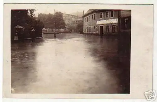 00527 Ak Fotokarte Hochwasser Sachsen ? um 1920