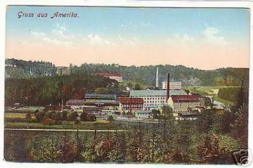 00191 Ak Gruss aus Amerika Totalansicht um 1910