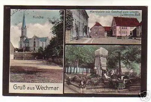 02348 Ak Gruß aus Wechmar Gasthaus usw. 1932