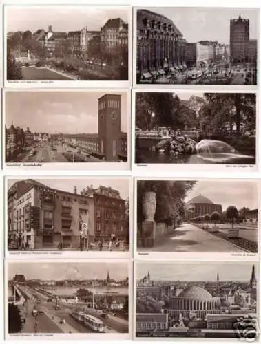04455/8 Ak Düsseldorf Hindenburg Wall usw. um 1940