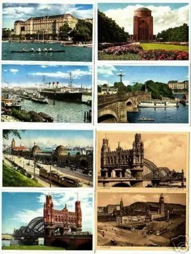 8 schöne Ak Hamburg Hotel Atlantic usw. um 1930