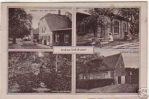 05718 Ak Gruß aus Groß-Wilsdorf Gasthaus usw. 1920
