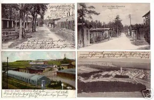 4 schöne Ak Gruss aus Lager Hammelburg um 1906
